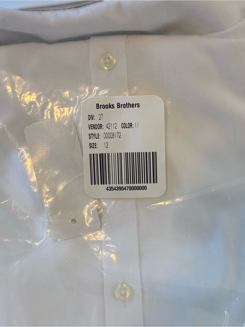 Brooks Brothers Fitted Non-Iron White Button-Down Shirt - Picture 9 of 12